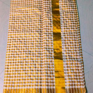 Kerala Traditional Cotton Blend Saree