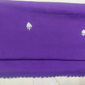 Excellent Saree With Embroidery Border