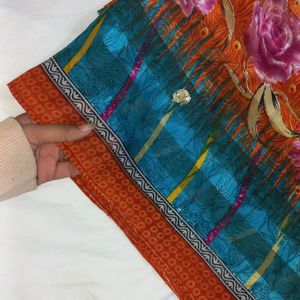 MULTICOLOUR SOFT SILK SAREE