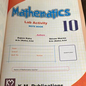 class 10Maths Lab activity and manual