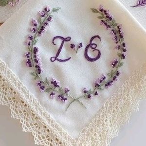 Hand Embroidered Name Hankercheif