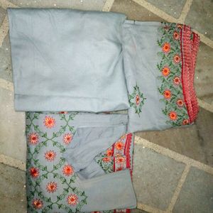 Embroidered Kurta Pant With Dupatta Set(Women's)