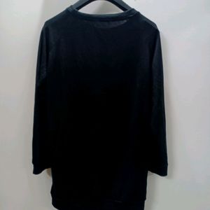 Black Tshirt Full Sleeves For Men/Women