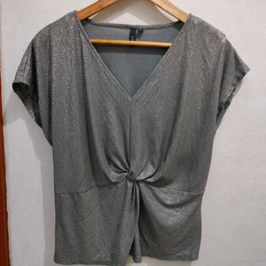 Grey Shimmer Top