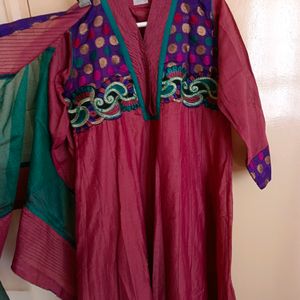 High Neck Kurti With Dupatta