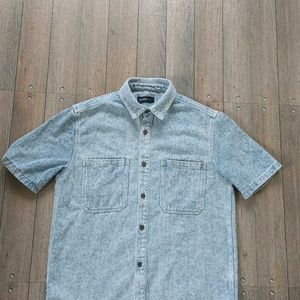 Mens Zudio Denim Oversized Shirt