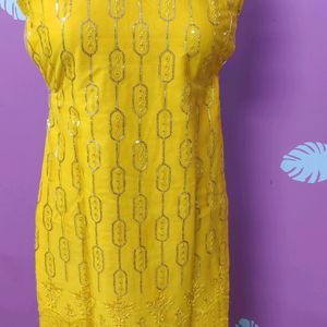 Yellow Festive Wear Kurti