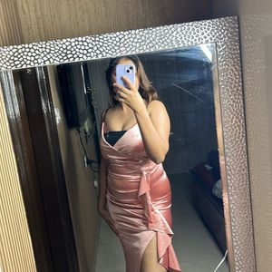 Long Satin Party Dress