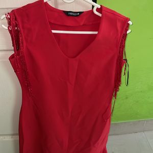 Red Dress With Fringes