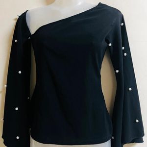 Korean Designer Black Top