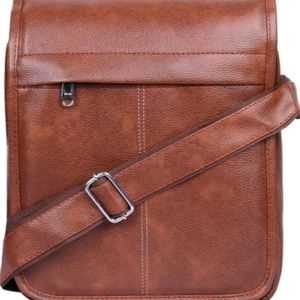 Cosotmised Brown Leather Siling Bag‚ For Office