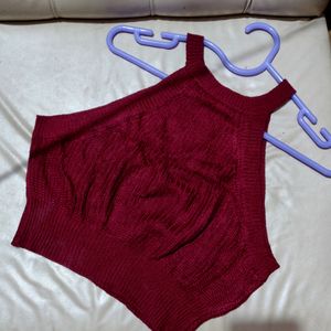 Hot Maroon Crop Top❤️