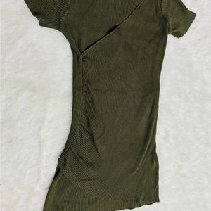 Olive Green Party Dress