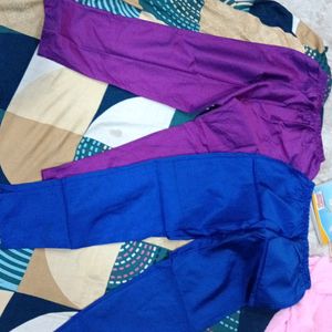 Purple And Blue Pants  For Women