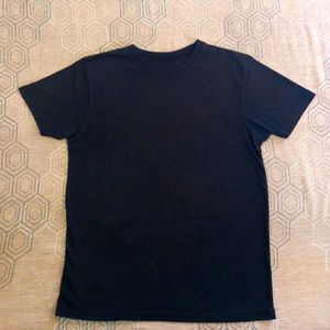 Plain Halfsleeves Black T-shirt
