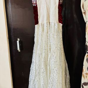 White And Red Princess Gown