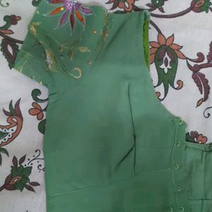 Green Embroidery Blouse