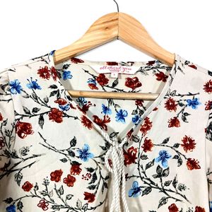 Cream Printed Top (Women)