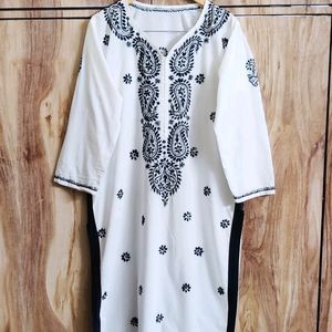 Black Chikankari Work Kurti Size-46