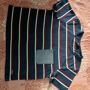 Striped Round Neck Tshirt