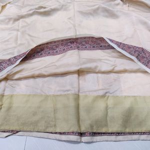 Saree - Cream Colored Simple Yet Beautiful