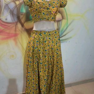 Skirt N Blouse (Yellow Floral)