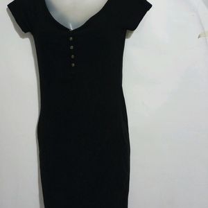 CUTE BLACK CASUAL WEAR DRESS