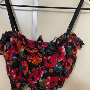 Women Floral Crop Top