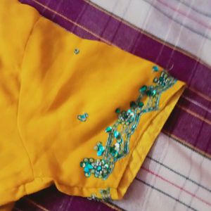 Heavy Embroidery Work Saree 😉😻❤️ very Nice Fabri