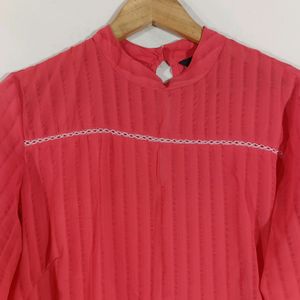 Pink Plain Casual Top (Women)