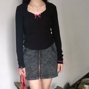 Denim Skirt For Y2k Look