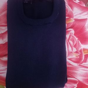 Sleeveless Blue Sweater