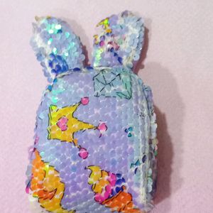 Cute Bunny Sequence Lavender Money Pouch