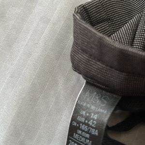 Marks & Spencer’s Grey Checked Formal Trousers