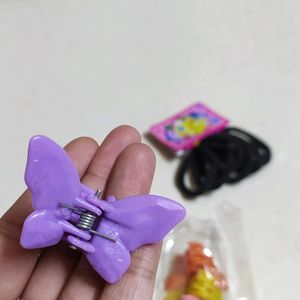 Hair Clips & Rubberband + Free Gift