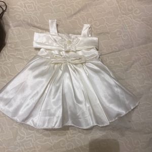 3-9 Months Baby Girl Satin Frock