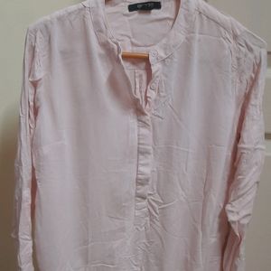 Light Pink Semi Formal Full Sleeves Shirt