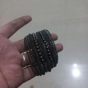 Silver Oxidized Bracelet