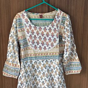 Cotton Printed Kurta Set For Women