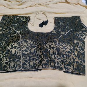 Black Blouse With Golden Work