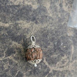 Original Silver And Rudraksha Locket