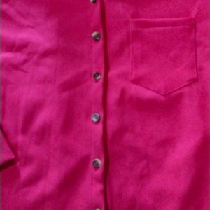 H & M Hot Pink Ripped Shirt For Women