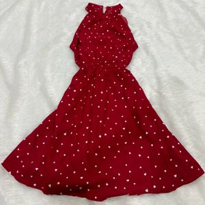 Pinterest Flared Cherry Red Dress