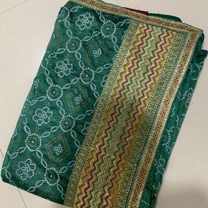 Original Vichitra Silk Saree With Table Print Sare