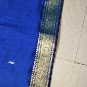 Navy Blue Colour Pure Silk Saree