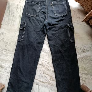 Black Cargo Jeans