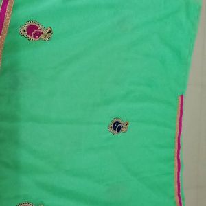 Velvet Embroidery Patches Saree