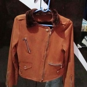 Brown Crop Jacket