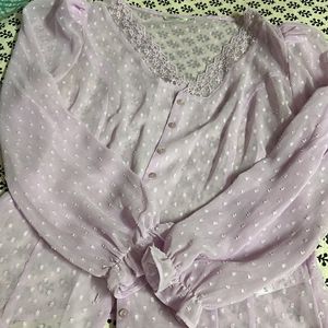 Lavender Top With Inner