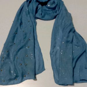 Beautiful Blue Beaded Scarf